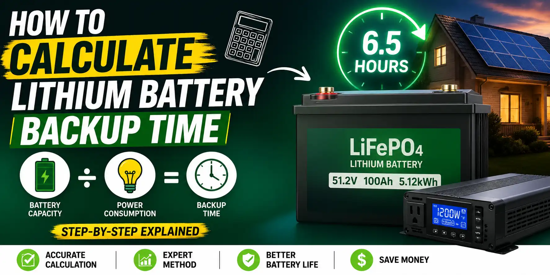How Do You Calculate the Backup Time of a Lithium Battery